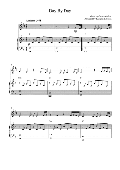 Day By Day (arr. Kaiserin Rebecca)