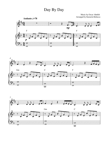 Day By Day (arr. Kaiserin Rebecca)