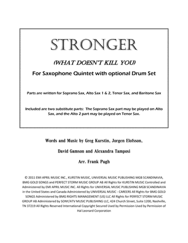Stronger (What Doesn't Kill You) (arr. Frank Pugh)