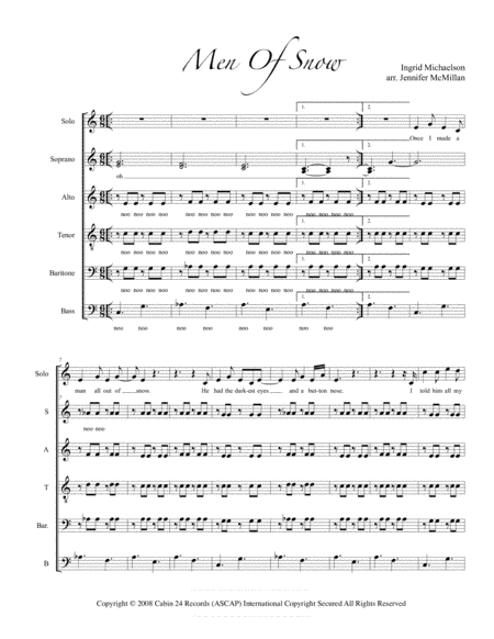 Men Of Snow (arr. Jennifer McMillan)