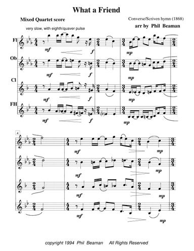 What a Friend- mixed quartet 1 (arr. Phil Beaman)
