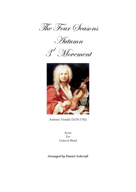 Vivaldi's Autumn 3rd Movement - Score Only (arr. Daniel Ashcroft)