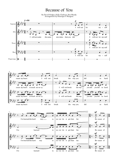 Because Of You (arr. Henrique F Mangoni)
