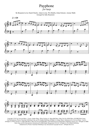 Payphone (arr. Sally Beaumont)