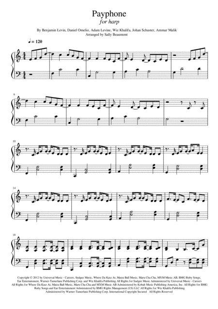 Payphone (arr. Sally Beaumont)