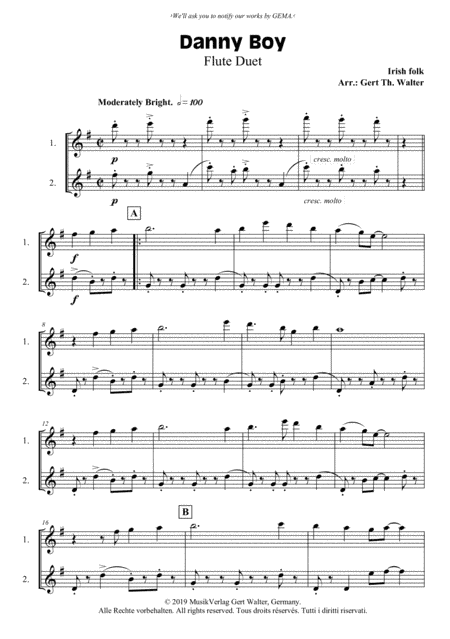 Danny Boy (arr. Gert Th. Walter)