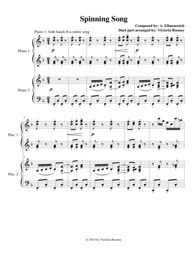 Spinning Song Duet (arr. Victoria Rooney)