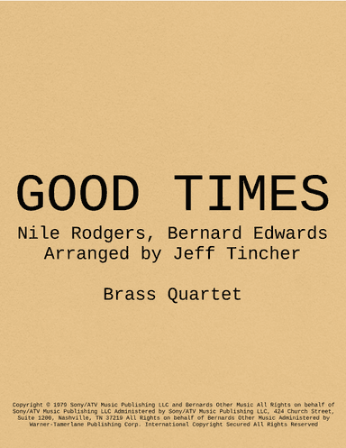 Good Times (arr. Jeff Tincher)