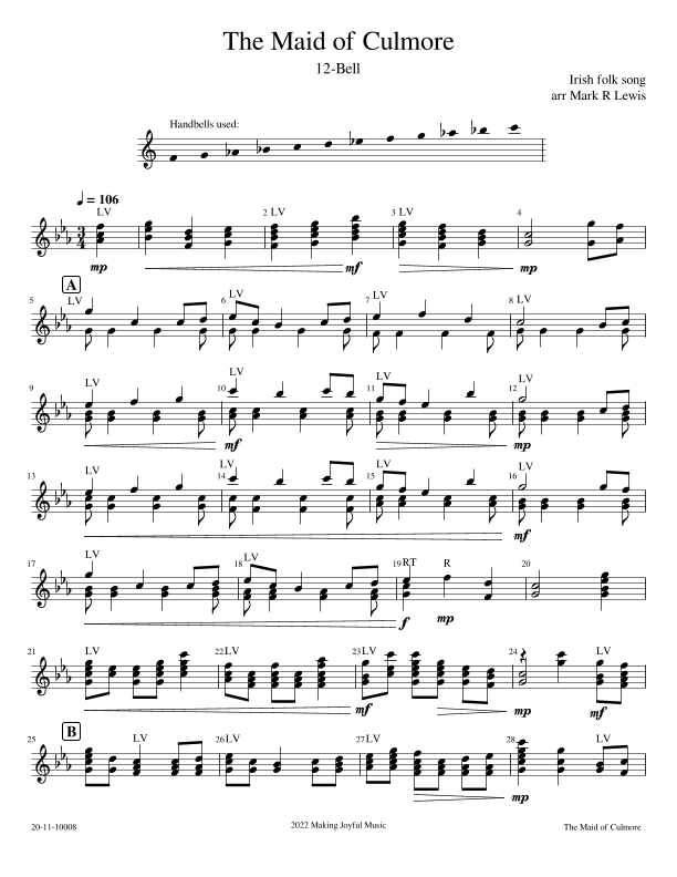 The Maid of Culmore - 12-Bell Ensemble (arr. Mark R Lewis)