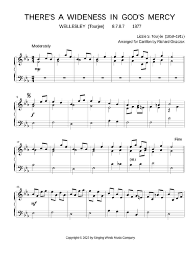 There's a Wideness in God's Mercy  (WELLESLEY) (arr. Richard Giszczak)