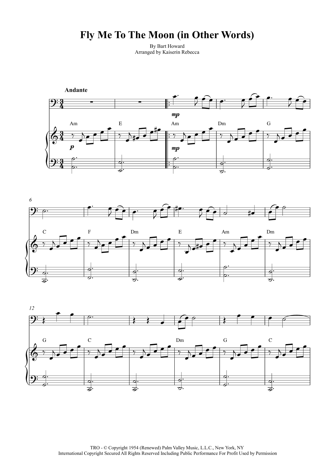 Fly Me To The Moon (in Other Words) (arr. Kaiserin Rebecca)