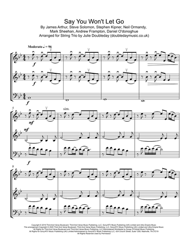 Say You Won't Let Go (arr. Julie Doubleday)