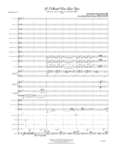 If I Should Lose You (arr. Patrick Sheehan)