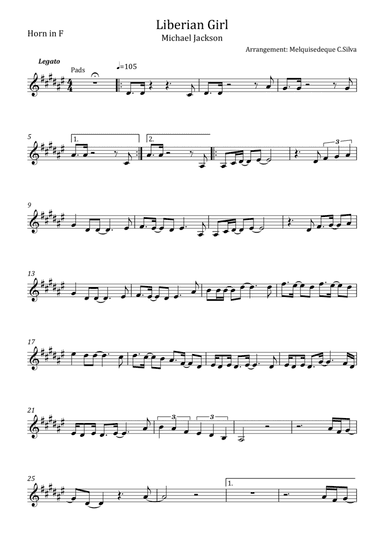 Liberian Girl (arr. Melquisedeque C.Silva)