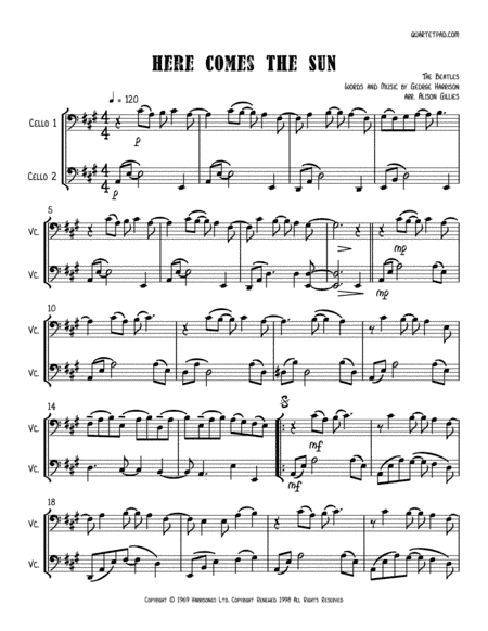 Here Comes The Sun (arr. Alison Gillies)