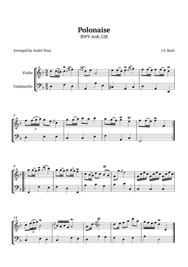 Polonaise BWV anh.128 (arr. André Nusa)