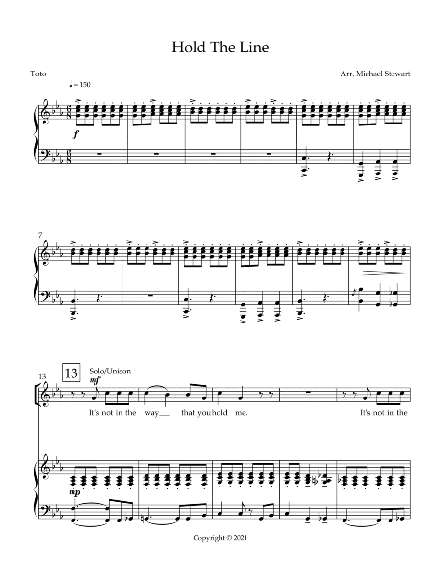 Hold The Line (arr. Michael Stewart)