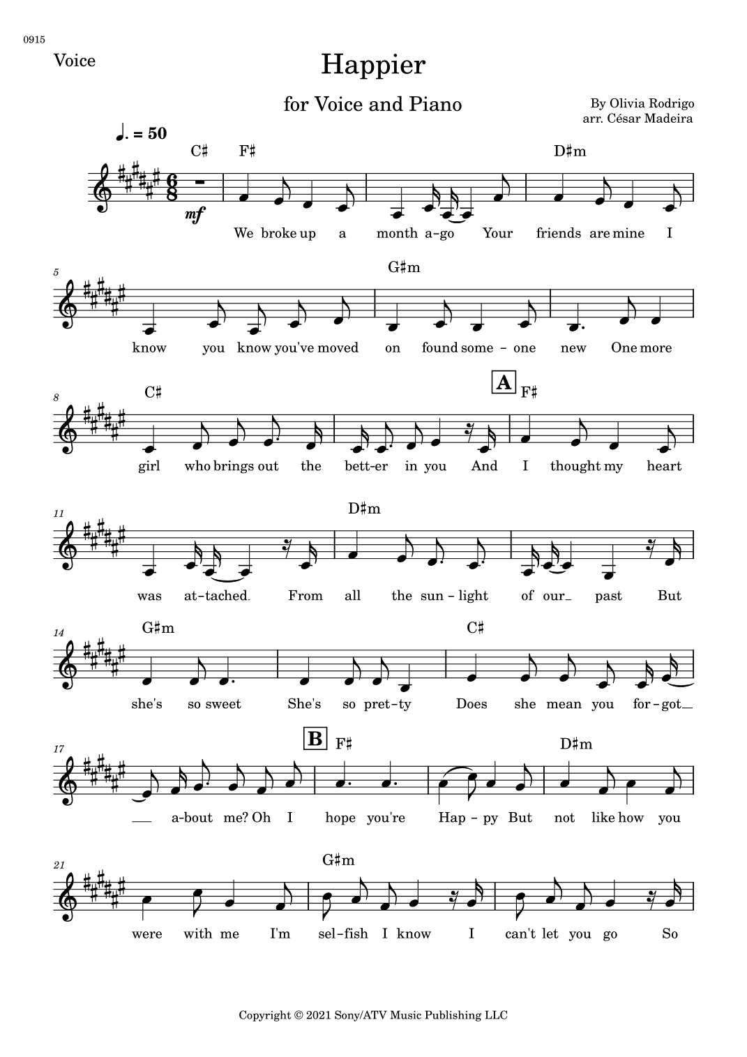 Happier (arr. César Madeira)