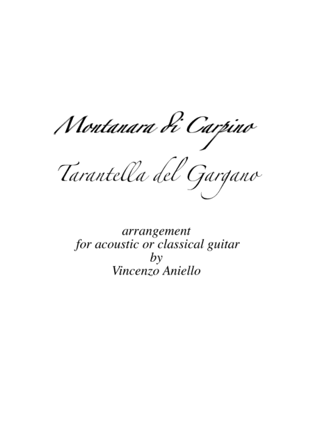 Tarantella del Gargano (Montanara di Carpino) (arr. Vincenzo Aniello)