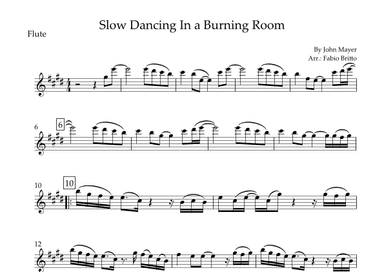Slow Dancing In A Burning Room (arr. Fabio Britto)
