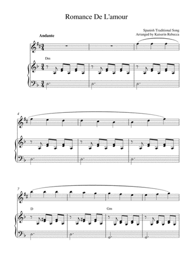 Romance De L'amour (arr. Kaiserin Rebecca)