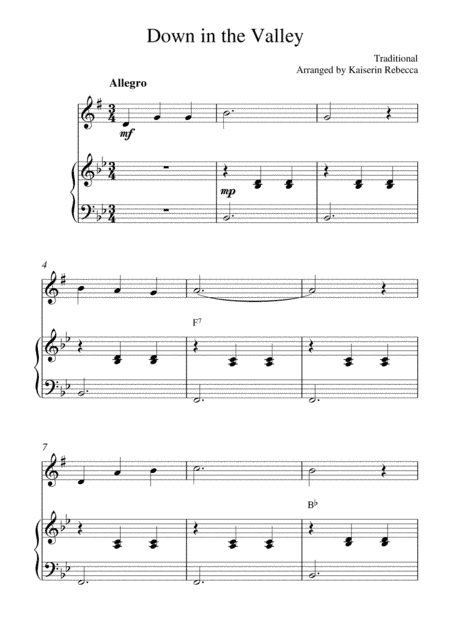 Down in the Valley (arr. Kaiserin Rebecca)