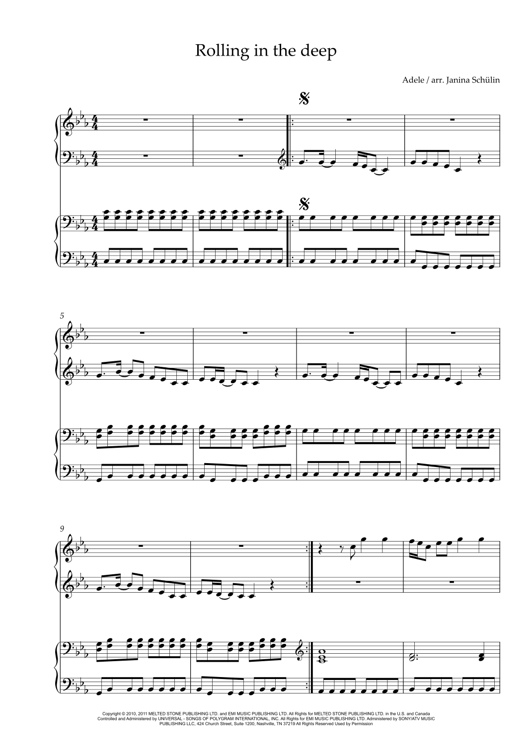 Rolling In The Deep (arr. Janina Schülin)