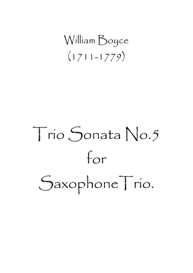 Trio Sonata No.5 (arr. Spence Bundy)