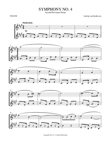 Symphony No. 4, Second Movement Theme (arr. Mark Phillips)