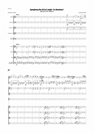 Haydn - Symphony No.63 in C major, Hob.I:63 "La Roxelane" Ver.II (arr. J.G. Cucó Barber)