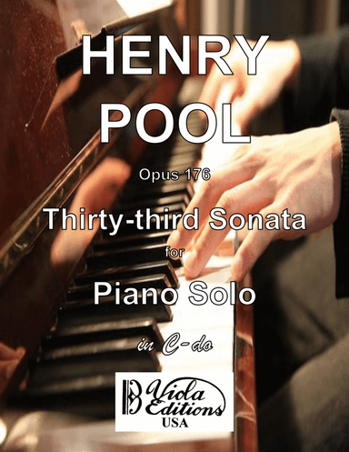 Opus 176, Thirty-third Sonata for Piano Solo in C-do