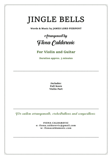 Jingle Bells - jazzy version for violin and fingerstyle guitar (arr. Fiona Caldarevic)