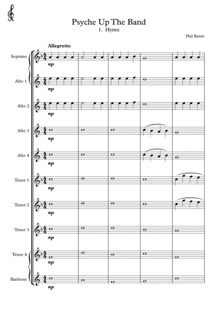 Psyche Up The Band - Hymn.  Saxophone choir