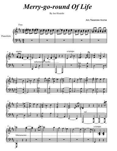 Merry-go-round Of Life (arr. Nazareno Aversa)