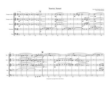 Sunrise, Sunset (arr. Dean Mounts)