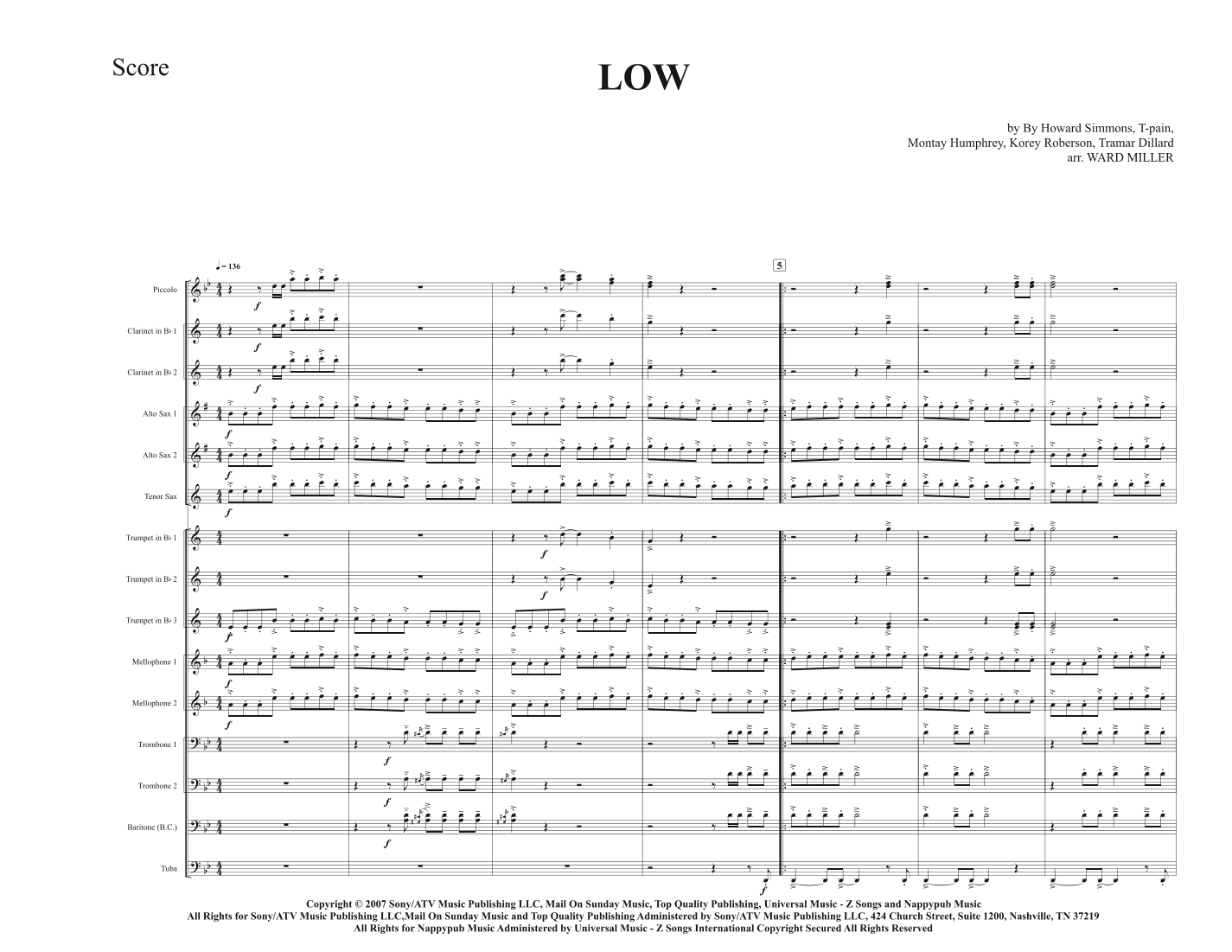 Low (arr. Ward Miller)