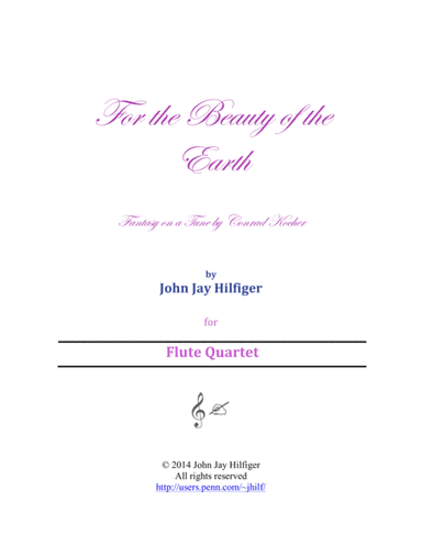 For the Beauty of the Earth: Fantasy for Flutes on a tune by Conrad Kocher