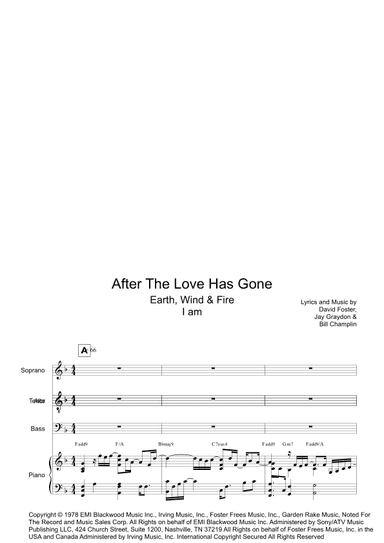 After The Love Has Gone (arr. Chad Weirick)