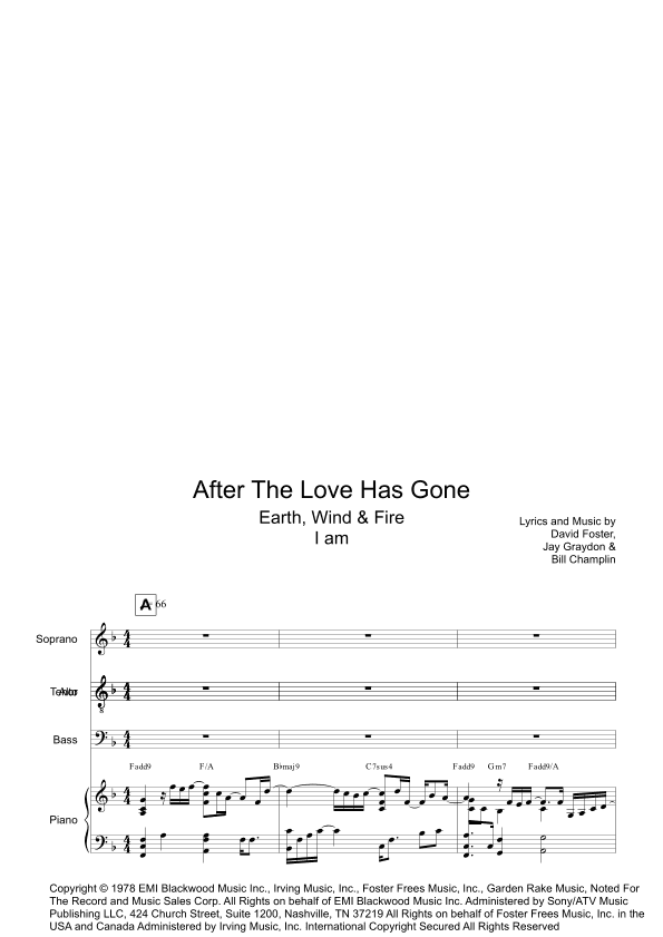 After The Love Has Gone (arr. Chad Weirick)