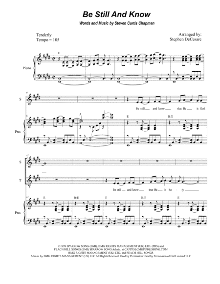 Be Still And Know (arr. Stephen DeCesare)