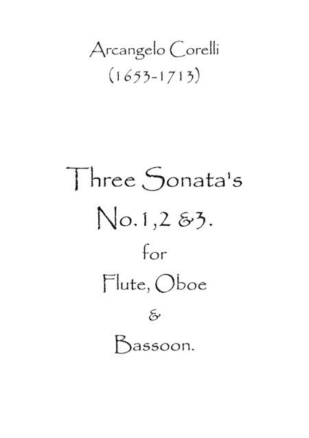 Three Sonatas No.1,2 & 3 (arr. Spence Bundy)