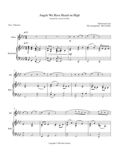 Oboe solo - "Angels We Have Heard On High" - smooth jazz version (arr. Dan Cutchen)