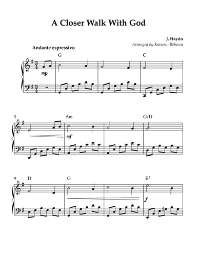 A Closer Walk With God (arr. Kaiserin Rebecca)