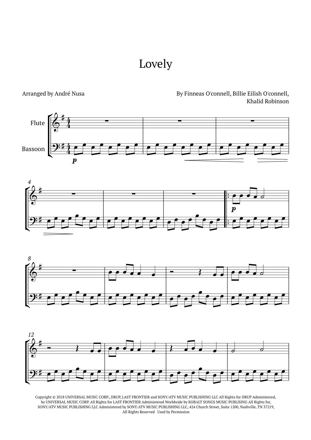 Lovely (arr. André Nusa)
