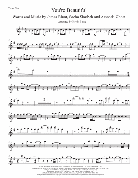 You're Beautiful (arr. Kevin Busse)