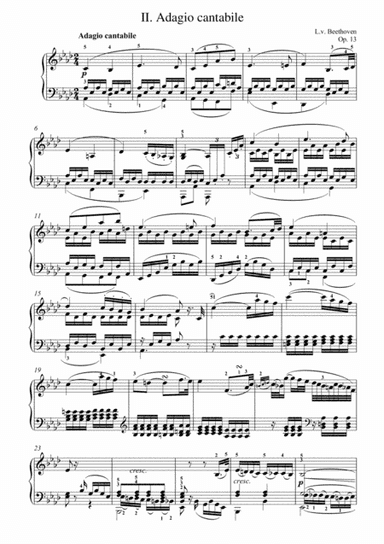 Pathetique Sonata  II. Adagio cantabile (arr. MPS)