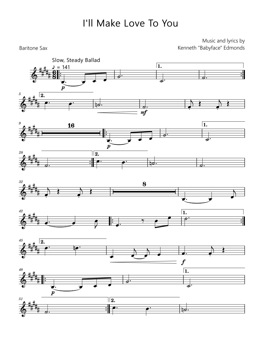 I'll Make Love To You (arr. David Lartey)