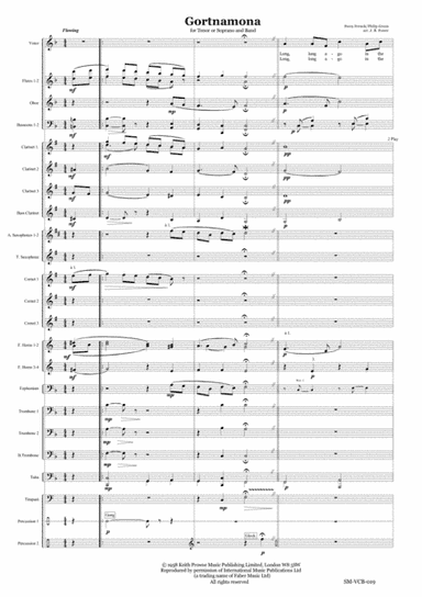 Gortnamona (Percy French) for voice and concert band (arr. Brendan Power)