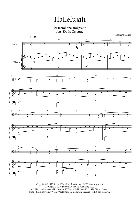 Hallelujah (arr. Duda Oriontte)