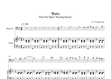 Waltz (Sleeping Beauty) - Peter Ilyich Tchaikovsky (Bassoon + Piano) (arr. Digital Book Music)